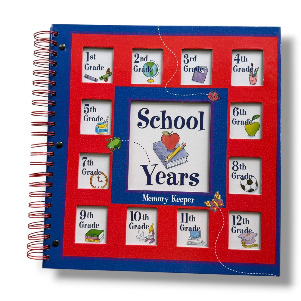 New Seasons School Years Memory Keeper K-12 Spiral Bound‎ Scrapbook 2001 Edition